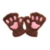 14Colors Girl Lovely Winter Warm Plush Fingerless Gloves Bear Cat Paw