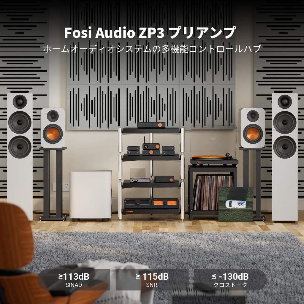 Сбалансированный предусилитель Fosi Audio ZP3 с 2 входами RCA и 1 входом XLR, выходом RCA/XLR, выходом на сабвуфер, для 2-канальных стерео и 2.1 систем, домашний A