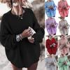Women's Autumn and Winter Crew Neck Long Sleeve Knitted Loose Sweater