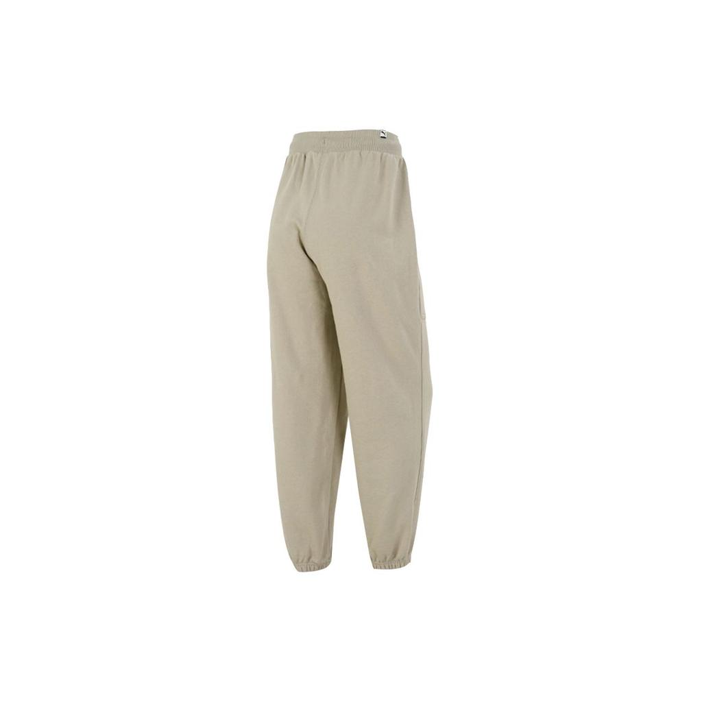 Puma Дышащие зауженные книзу брюки для бега женские низ хаки 533054-42