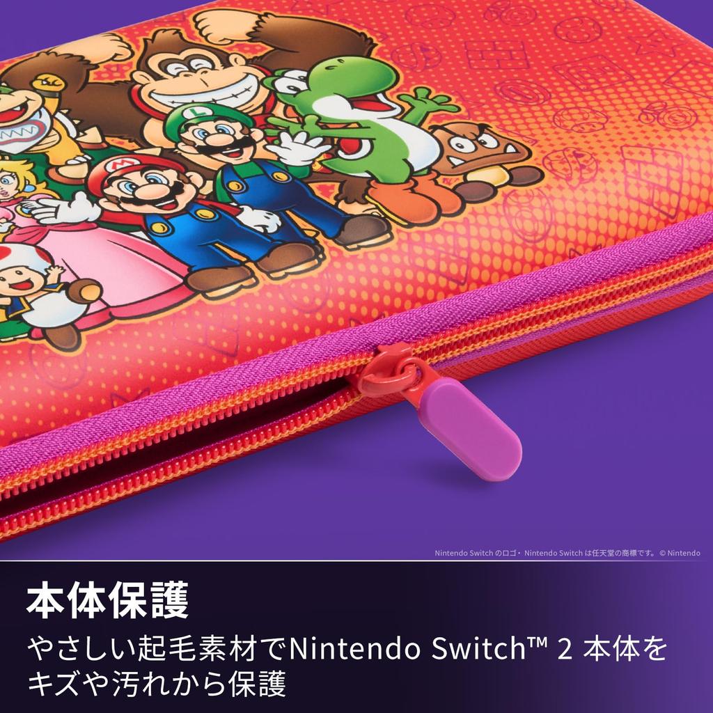 Лицензированный тонкий чехол PowerA для Nintendo Switch 2 Mario Friends [Продукт Nintendo] – & NSCS0550JP-01 [2-летняя гарантия]