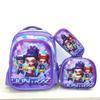 3D Witch Hunter Kpop 3-Piece Set Kids Backpack, Cartoon School Bag with Pencil Case & Lunch Bag