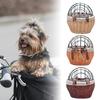 Bicycle Storage Basket Large Capacity Universal Easy To Install Handwoven Pet Seat Front Handlebars Carrier Bike Accessories