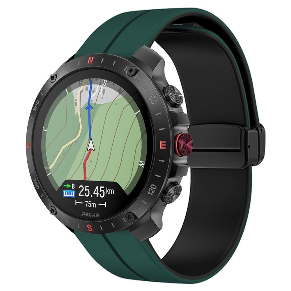 22 мм 20 мм Магнитная пряжка Силиконовый ремешок для POLAR Grit X2 Pro Titan / Vantage V3 M M2 / Ignite 3 2/Pacer / Unite Ремешок