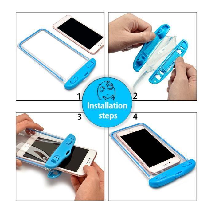 [Compatible Nokia] White Waterproof Bag Cover Pouch Luminous Plastic Protection Waterproof Water Proof [Phonillico®]