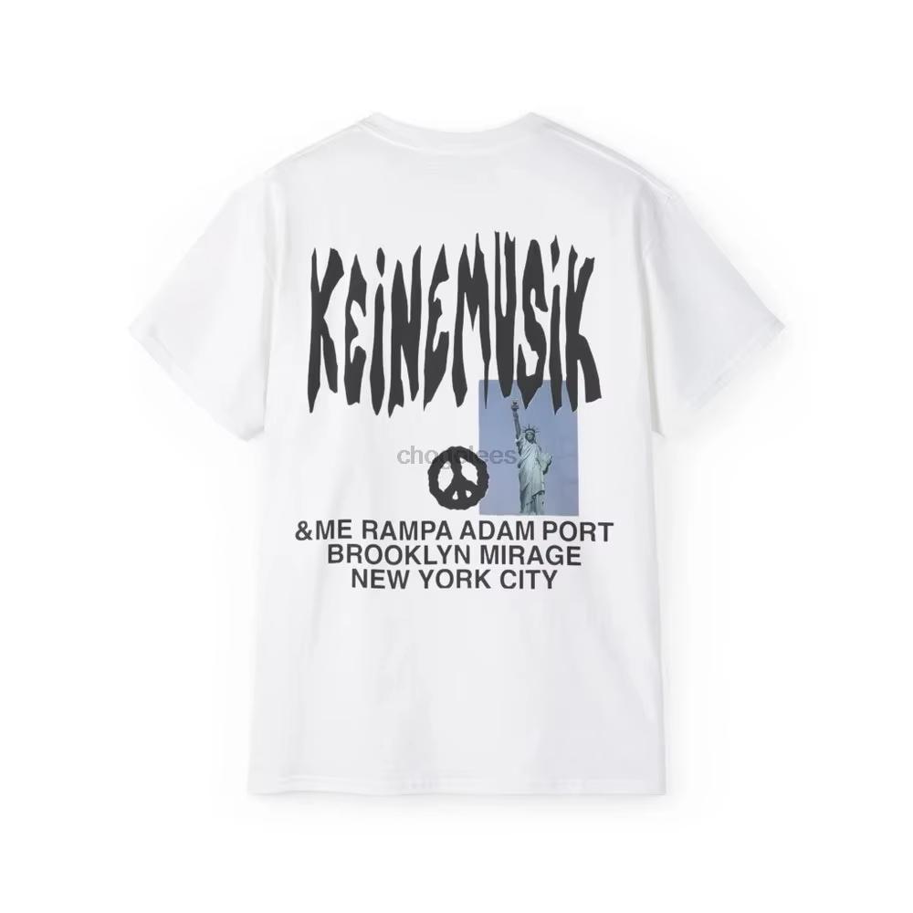 Keinemusik Запись Лейбл Хлопковая футболка Унисекс Мужская Женская Летняя с коротким рукавом Модный топ Повседневная Винтажная Роскошный бренд Ретро футболка