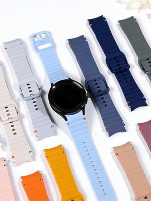 Спортивные ремешки для Samsung Galaxy watch 4/5/6/7/6 classic 44мм 40мм 2 шт. Оригинальный силиконовый браслет correa Galaxy watch 7 Band