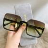 Luxury UV400 Vintage Oversized Sunglasses Eyewear for Lady Big Frame Women Square Sun Glasses