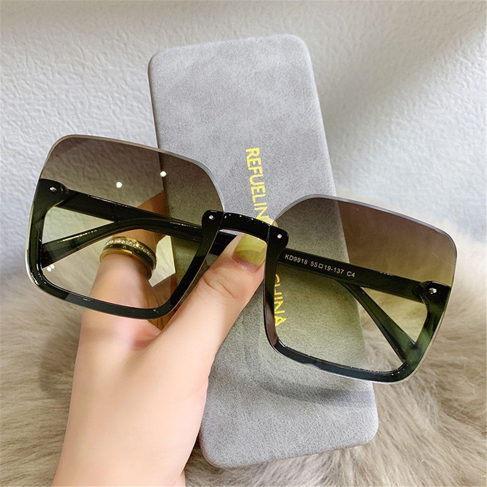 Luxury UV400 Vintage Oversized Sunglasses Eyewear for Lady Big Frame Women Square Sun Glasses