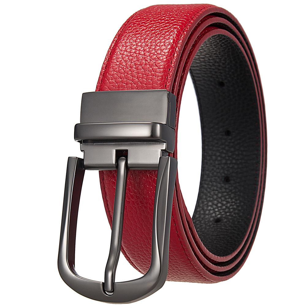 Модный ремень Commuter с перфорацией, мужской ремень из коровьей кожи с пряжкой первого слоя Ly35-25942-5
