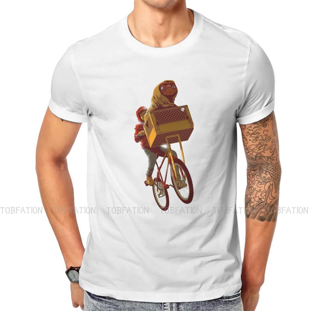 ZX ET the ExtraTerrestrial Alien Film Bike Fly T Shirt Fashion Mens Tees Summer Cotton Clothing Harajuku Crewneck TShirt