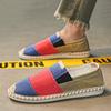 Модные летние туфли Slip On, мужские туфли из конопляного холста, удобные туфли на плоской подошве, мужские тканевые туфли, дышащие повседневные мокасины, мужские туфли для рыбалки
