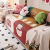 Рождественское печатное шенилловое диванное полотенце многоцелевой пылезащитный чехол для дивана для гостиной мягкая двухсторонняя подушка для сиденья