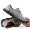 Модная мужская повседневная обувь из натуральной кожи на шнуровке, обувь для улицы, ручная строчка, мужские походные ботинки, нескользящая удобная мужская обувь для ходьбы