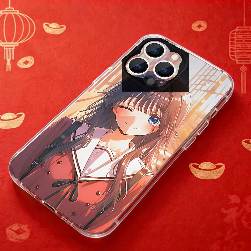 АНIME Kaoruko W-Waguri Прозрачный чехол для телефона подходит для iPhone 11 12 13 14 15 16 17 Pro Max Plus X XS XR SE E Mini Защитный чехол