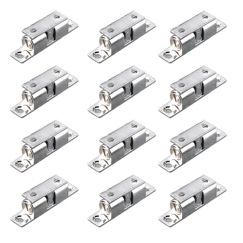 12 шт. Двойной шариковый роликовый замок для защелки двери шкафа, цинковый сплав, шариковый замок для шкафа, простая установка