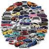 50 Cartoon JDM Car Stickers for Luggage, Trolley Cases, and Notebooks