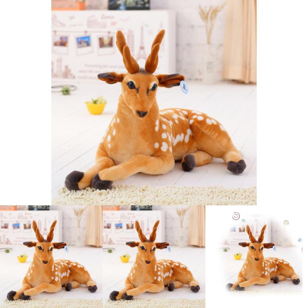 Cute Cartoon Spotted Deer Plush Toy Perfect For Creative Gift And Home Decor