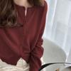 Autumn Long Sleeve Knitted Sweater Cardigan Women Fashion Thin Solid Slim Fit Cardigans Jacket Women Winter Round Neck Casual Knitwears Tops 25012