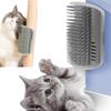 Cat Self Groomer,Soft Cat Wall Corner Scratcher Self Grooming Massage Combs,Pets Brush Remove Hair Comb Grooming Table Removable