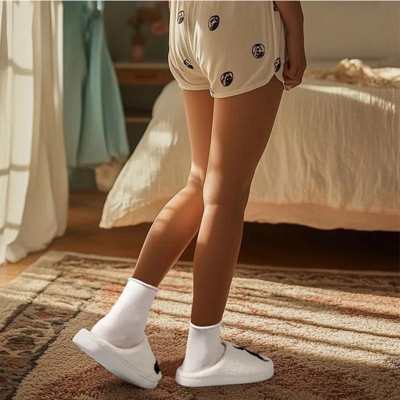 Мода 2024 года, новые домашние тапочки с рисунком таксы и вышивкой, мягкие, на толстой подошве, в клетку, из хлопка, милые, теплые, нескользящие, домашние тапочки