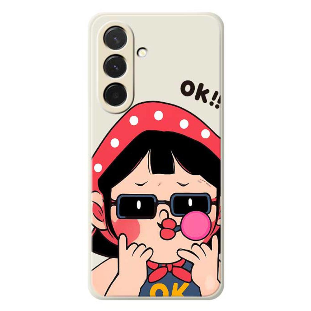 For Samsung Galaxy A36 5G Case Cute Kid Pattern Printing Straight Edge TPU Phone Back Cover