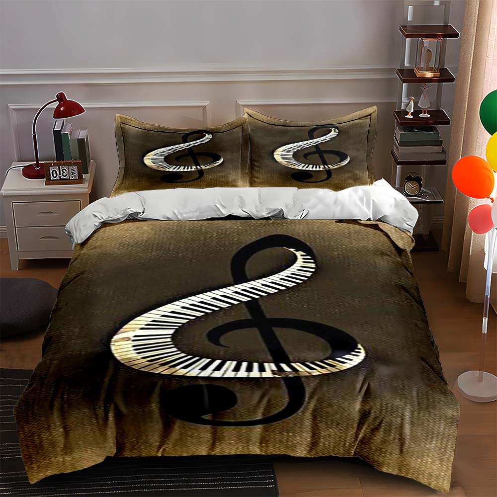 Musical keyboard design. Bedding Duvet cover sets Duvet covers Pillowcases gifts (1 * Duvet Cover 2 * Pillowcases, without duvet insert)