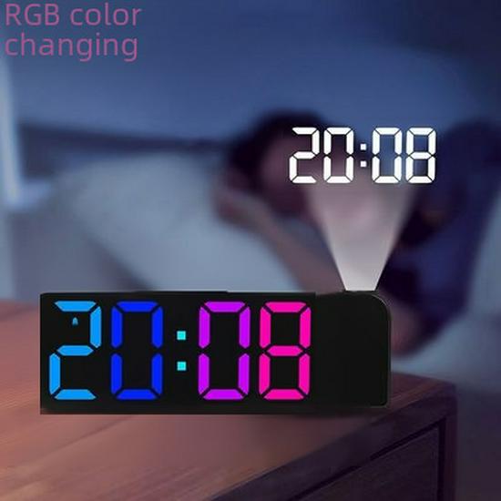 Светодиодный будильник: Большой экран, многофункциональный зеркальный дисплей, модель 3618LP