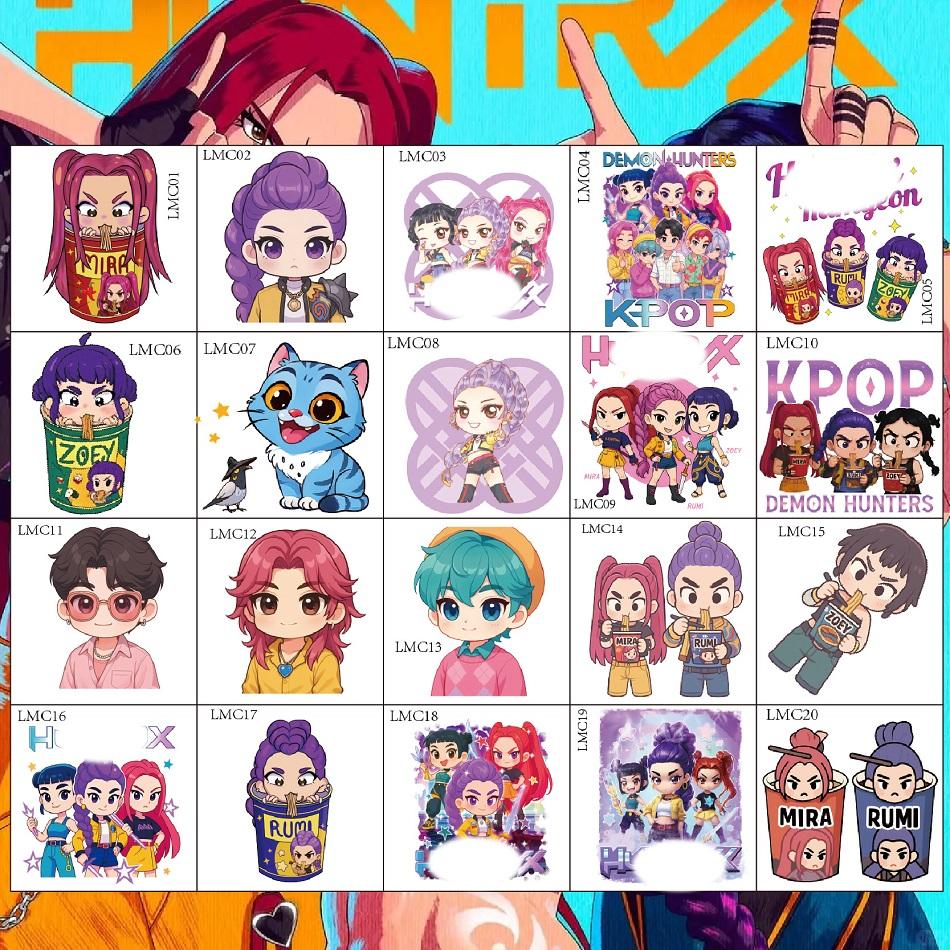 10/20/30 шт. K-Pop Охотник на демонов Аниме периферия Мультяшные граффити Креативные тату-наклейки наклейки милые переводные татуировки