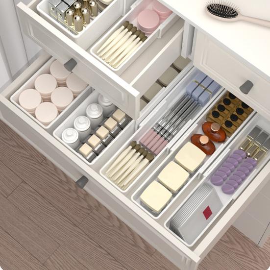 Телескопический ящик для хранения, органайзер, большая вместимость, гладкие края, выдвижная конструкция, экономящая место посуда