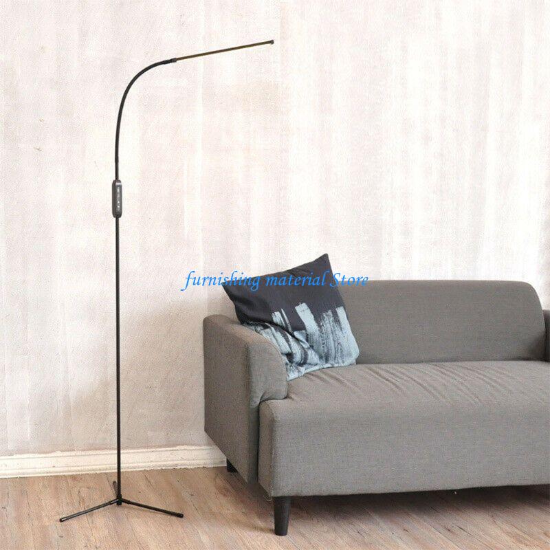 Y5GD Remote Control Dimmable Standing Light US Plug LED Floor Lamp 12W Flexible Gooseneck for Touch Dimming for Study Living