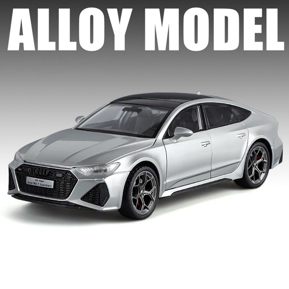 1:Модель автомобиля игрушка A6L RS7 Масштаб 24 Металлический корпус Резиновые шины Изысканный интерьер Звук Свет Модели спортивных автомобилей для детского развлечения и обучения