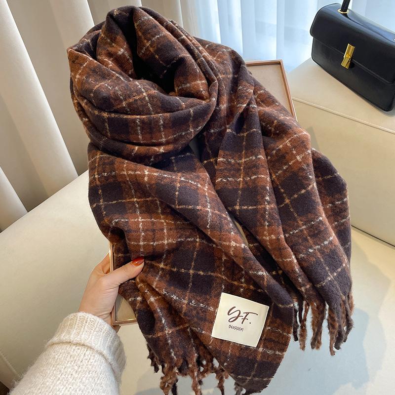 Элегантные кашемировые шарфы, женские зимние теплые шали, длинный платок, шаль из пашмины, шарф 65x200 см