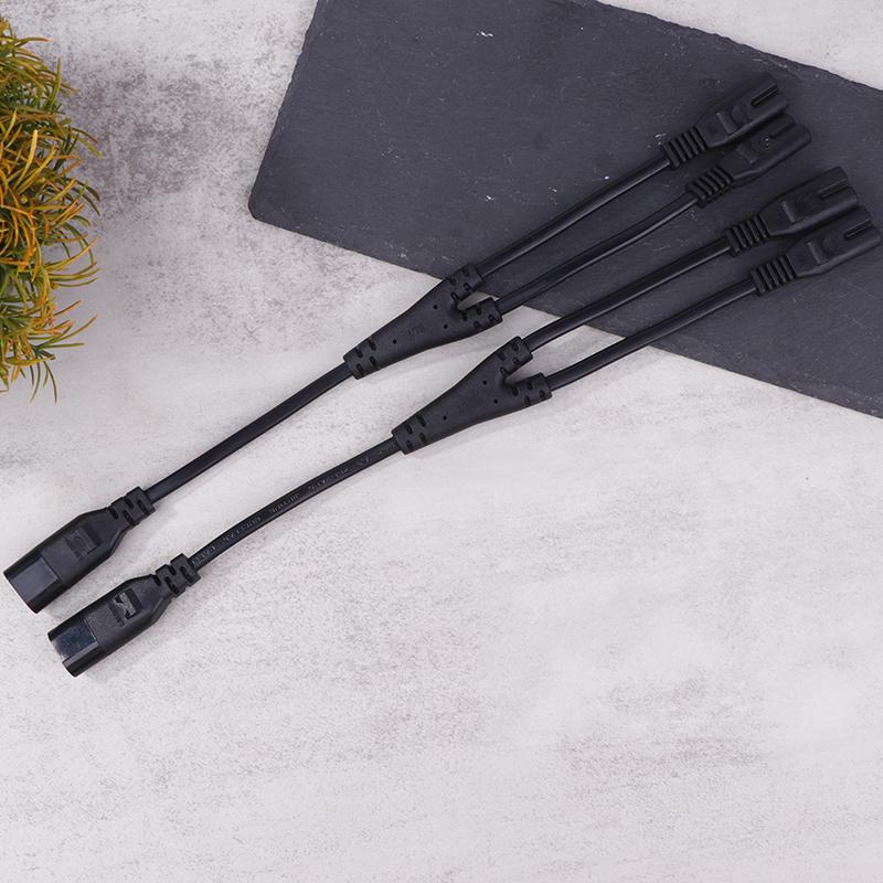 IEC 320 C8 2Pin Male To 2 X C7 Female Y Split Power Cable Около 28 см IEC 320 C7 To C8 Удлинительные шнуры C8 Male To C7 Female Cable