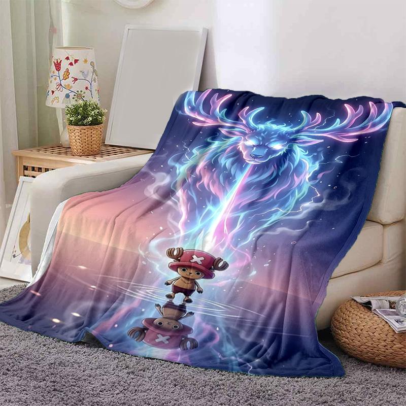 1pc Happy Adventure Friends Soft Throw Blanket Flannel All Season Light Weight Living Room/Bedroom Warm Blanket. M727016