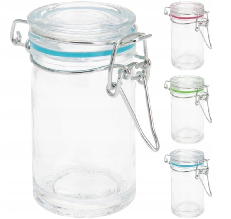 Glass Storage Jar with Clip