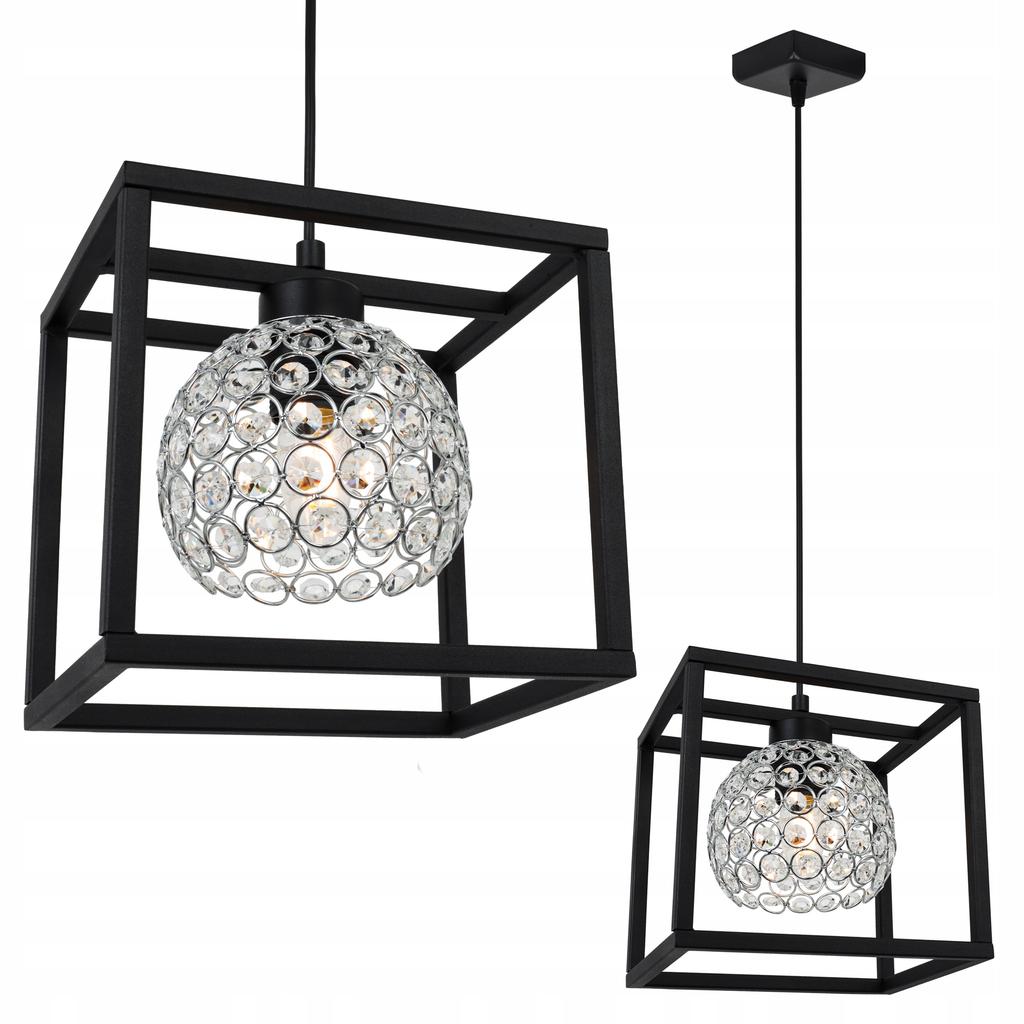 HANGING LAMP CAGE ELEGANT GLASS BALL