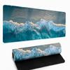 Wave Pattern Large Gaming Mouse Pad Non-Slip Rubber Desk Pad Precision Edges Washable Desktop Mat E-Sports Computer Accessories