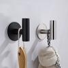 1PCS Adhesive Wall Hook Stainless Steel Robe Sticker Hooks Towel Coat Key Pants Hangers Bathroom Kitchen Storage Accessories