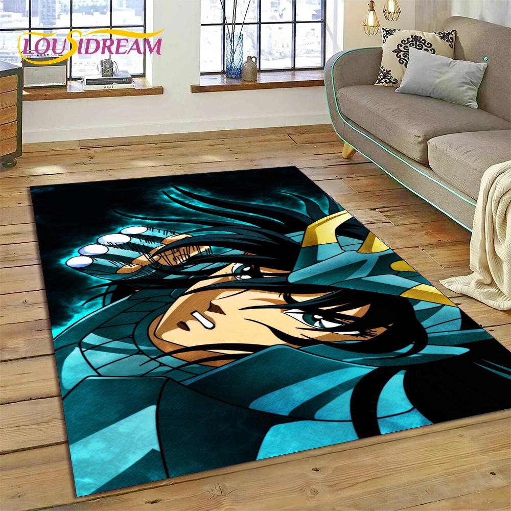 Мультяшный Saint Seiya 3D Ретро Аниме Ковер для Гостиной Спальни Домашнего Декора, Напольный Коврик Нескользящий для Дивана Придверный Коврик Подарок Детям