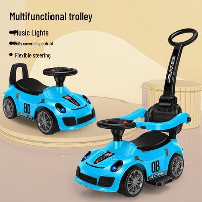 Четырехколесный детский балансировочный ходунок для возраста 1-3 года: Машина-каталка с поворотным рулем