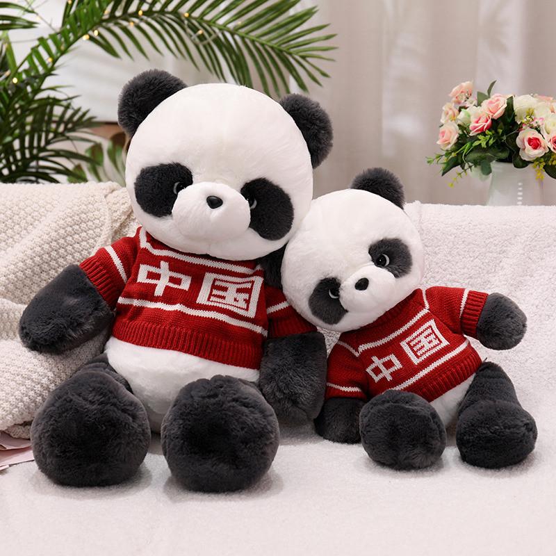 Panda China Delightful Plush Animal Pillow Doll Short Plush Fabric Perfect Gift