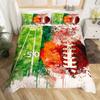 American Football Duvet Cover Set Full Size Sports Games Bedding Set Soccer Rugby Field Comforter Cover for Boys Quilt Cover Set