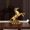 Brass Fortune Horse Feng Shui Statue – Symbol of Success, Prosperity & Career Advancement, Figurine for Home, Office Desk or Living Room, Gift for