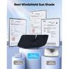 Upgrade Nmoiss Windshield Sun Shade Umbrella - [Vinyl Coating Heat Shield] Protect Car from Sun Rays & Heat Damage Keep Cool and Protect Interior,
