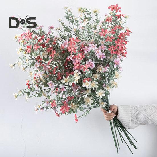 Искусственная шелковая ткань, имитация цветка, легкий уход, креативная мини-искусственная орхидея, зеленое растение