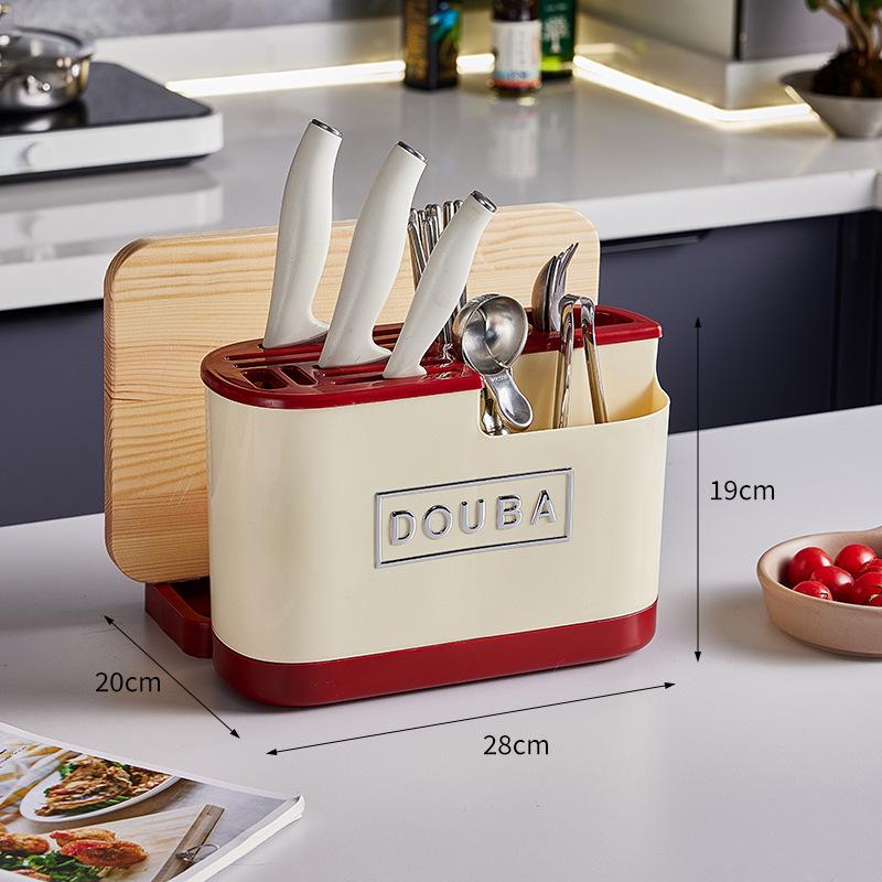 Многофункциональный держатель для кухонных ножей и разделочных досок Dopamine со встроенным хранилищем.