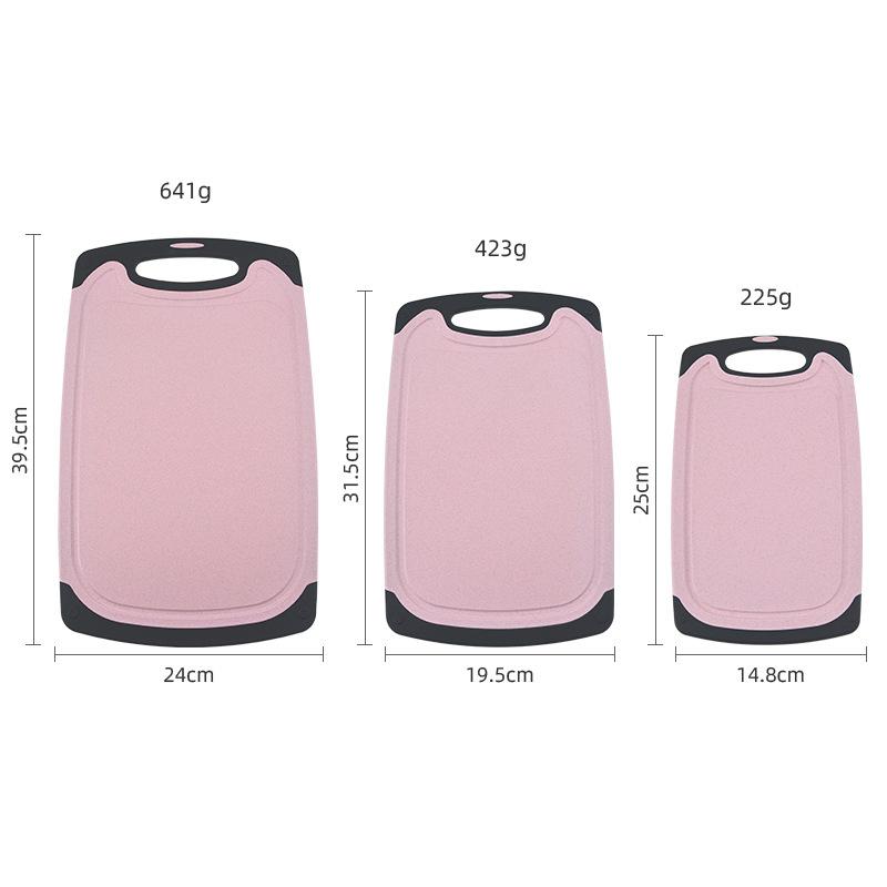 1 шт., разделочная доска из пшеничной соломы, многофункциональная пластиковая разделочная доска, 3 набора креативных домашних вспомогательных фруктовых футляров, двусторонняя разделочная доска