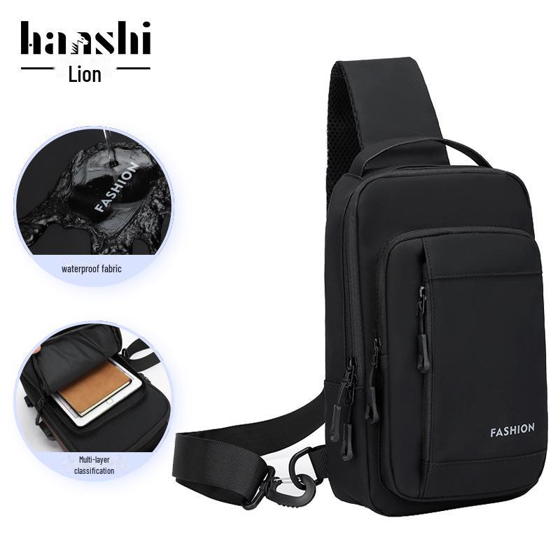 High-End Fashion Unisex Motorcycle Messenger & Chest Bag - Trendy, Waterproof, Travel & Commute Shoulder Bag