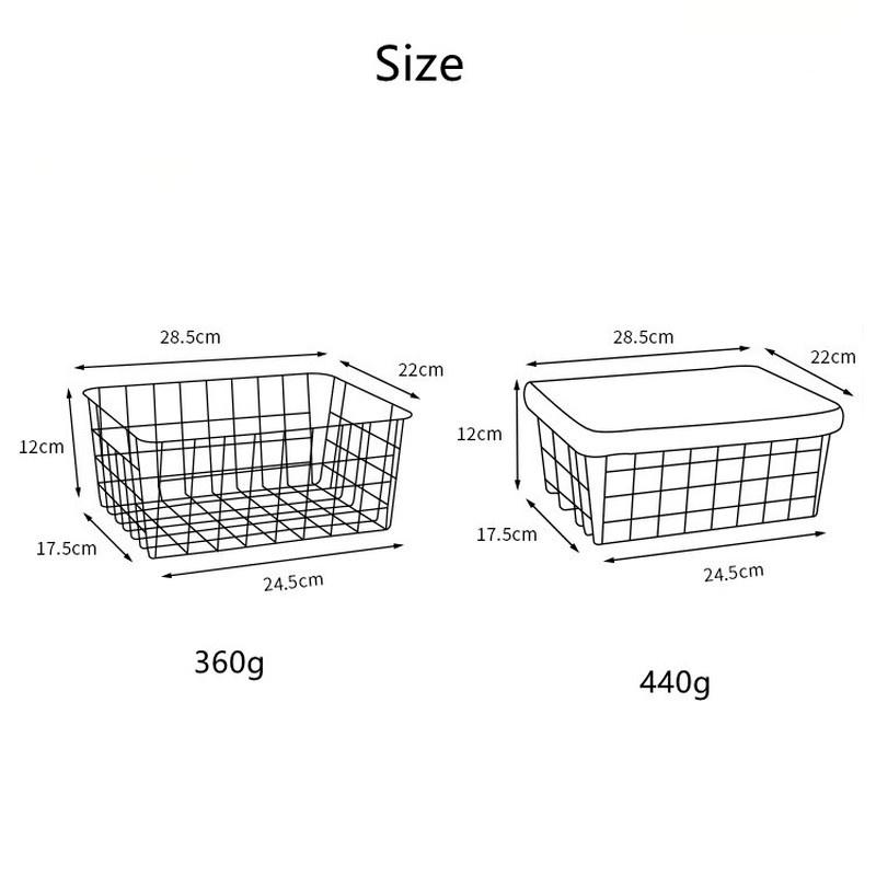 Японская корзина для хранения из кованого железа, настольная корзина для хранения, кухонная корзина для хранения, коробка для хранения в ванной